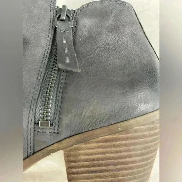 Frye Judith double zip leather booties 2 inch heel size 9 M gray 2 inch heel - Picture 4 of 8